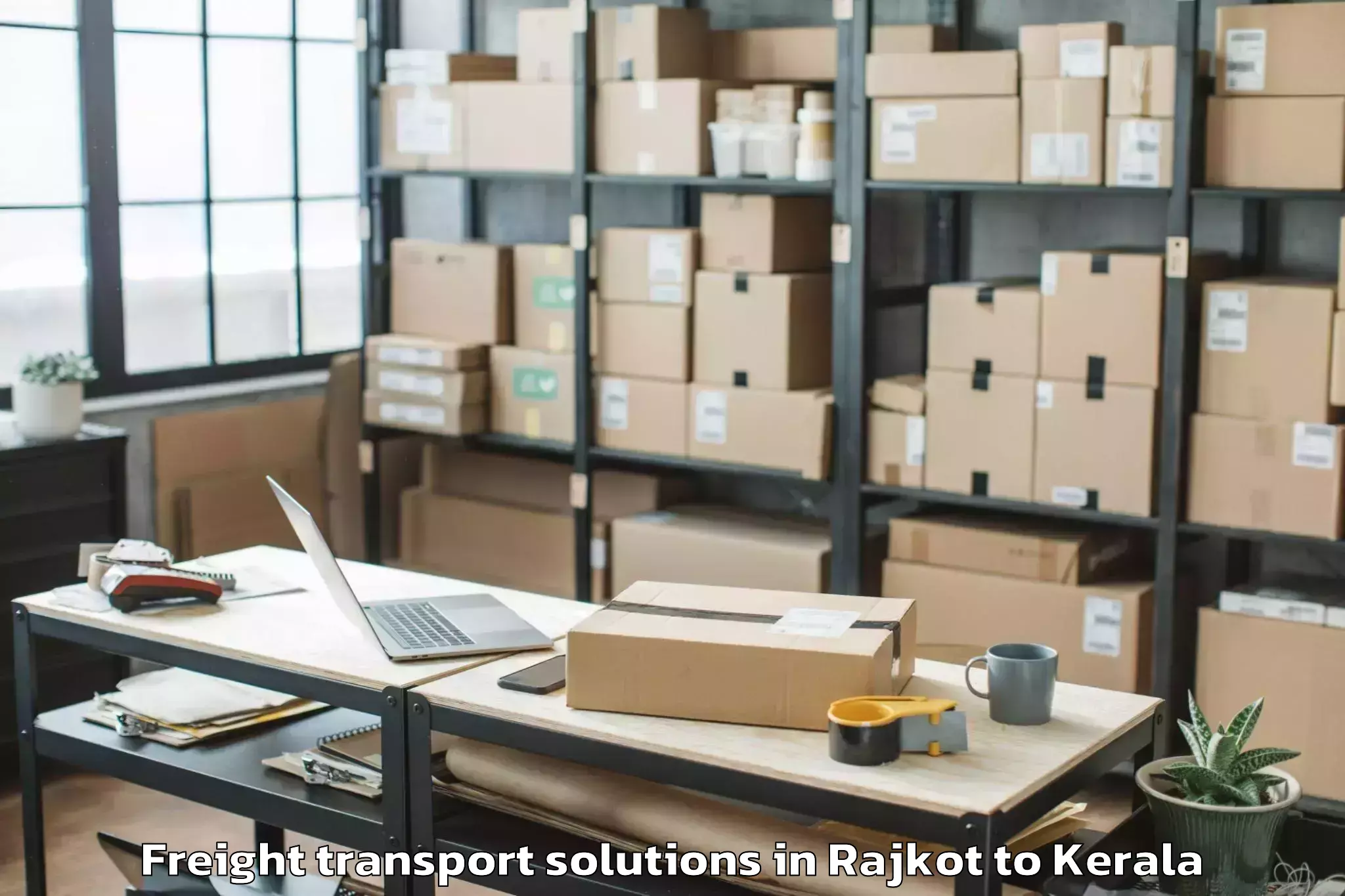 Professional Rajkot to Naduvannur Freight Transport Solutions